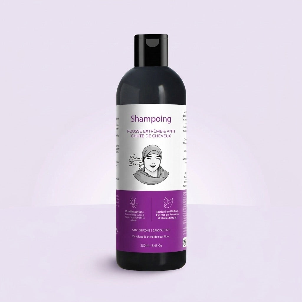Shampoing Pousse Extrême & Anti Chute de Cheveux - 0% sulfate 0% paraben 0% silicone - 250ml - PRE COMMANDE