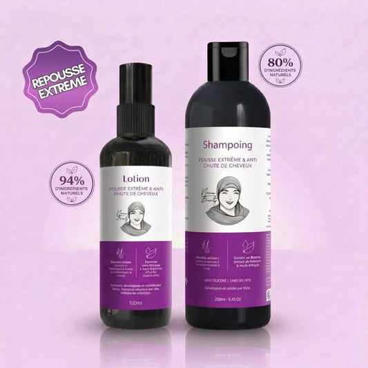 Pack Protocole Anti-Chute Spécial Ménopause - (Shampoing 250 ml + Lotion 100 ml) - PRE COMMANDE
